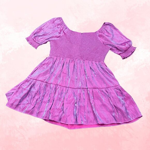 ✨ Fate Curve Metallic Puff Sleeve Mini Dress – Size 1X (fits more like 2x)✨ - Picture 2 of 5